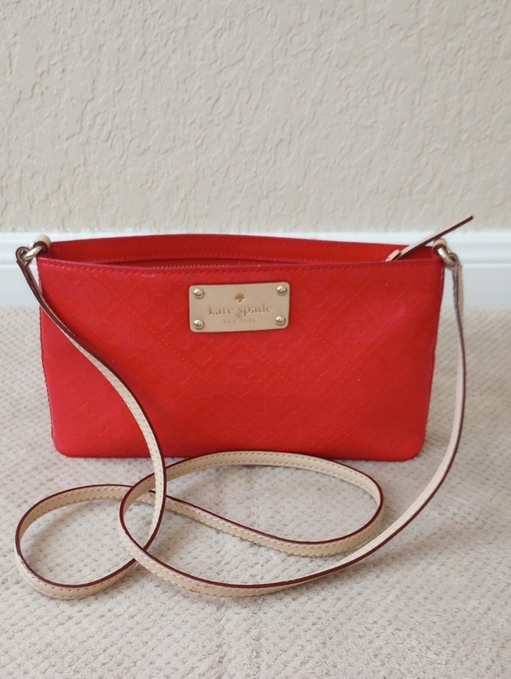 Kate Spade Amy Red Patent Crossbody Bag - Picture 11 of 11